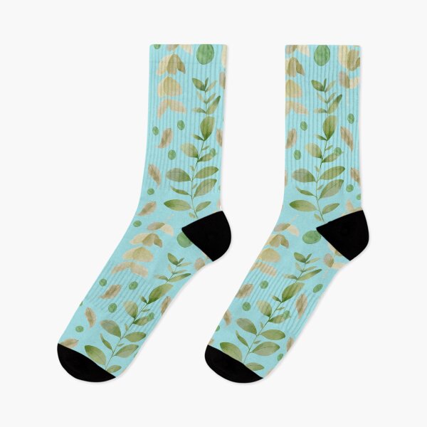 Item preview, Soft and Subtle Watercolor Leaves Patern in Gold and Green Spring Aesthetic designed and sold by Ching Teoh.