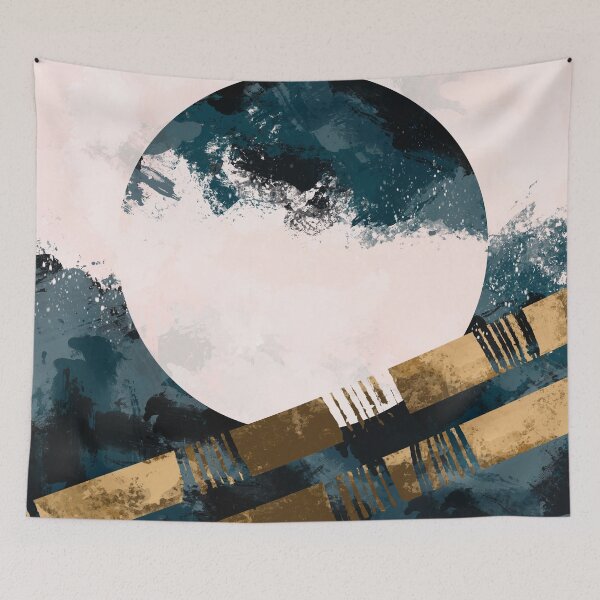 Item preview, Mid Century Golden Moon Art designed and sold by Printpix.