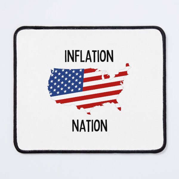 Item preview, Inflation Nation | Money | Expensive | USA | Map | Light Background designed and sold by SidefatSayings.
