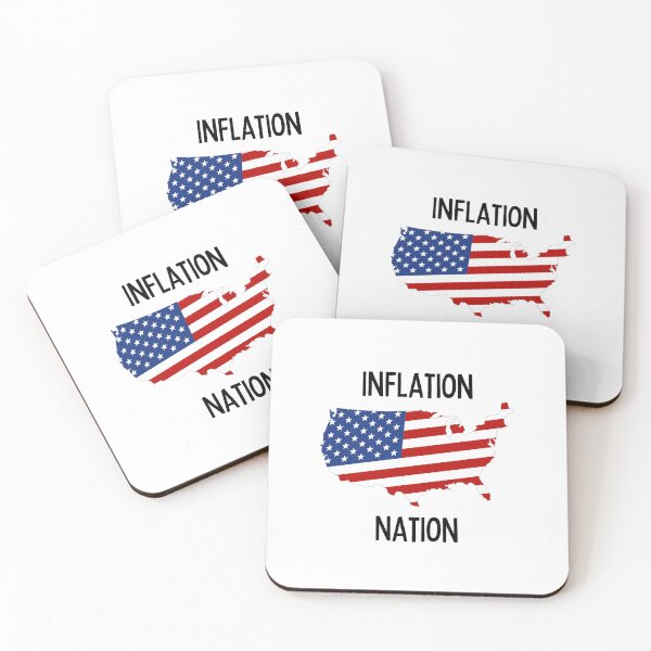 Item preview, Inflation Nation | Money | Expensive | USA | Map | Light Background designed and sold by SidefatSayings.