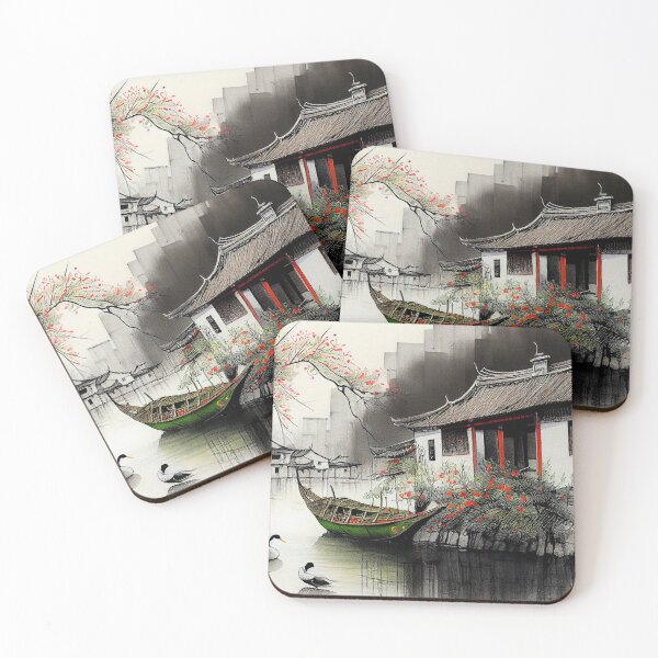 Item preview, A traditional Chinese ink and watercolor landscape painting designed and sold by Patrick Edwards.