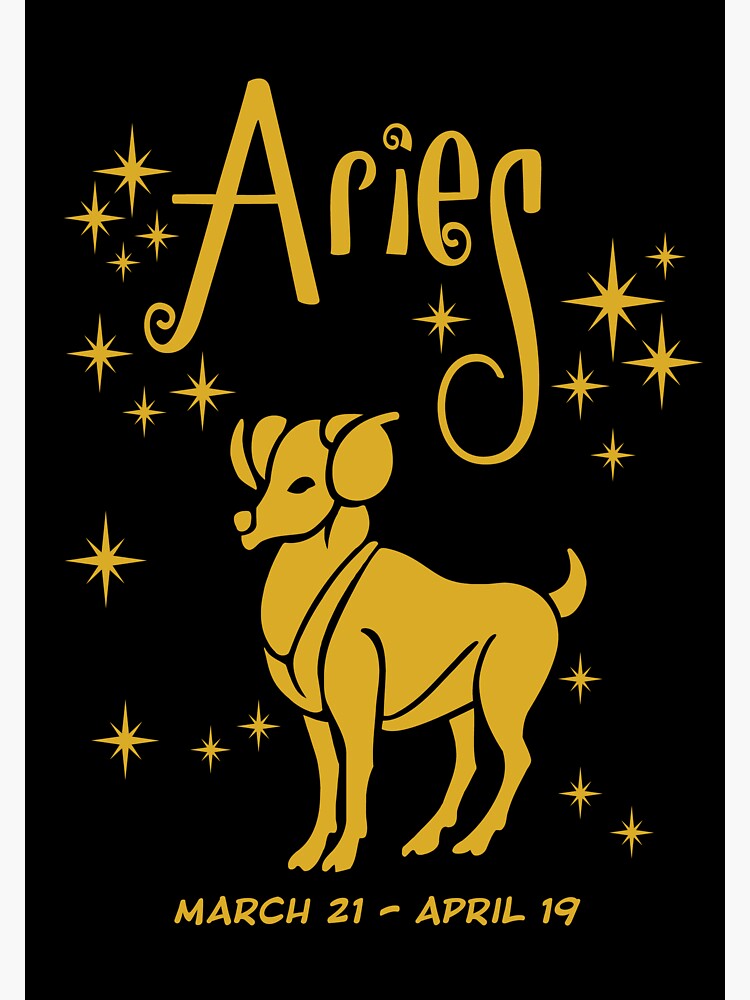 Aries Zodiac Sign March 21 to April 19 Sticker