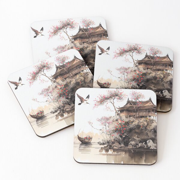 Item preview, Traditional Chinese ink and watercolor landscape designed and sold by Patrick Edwards.