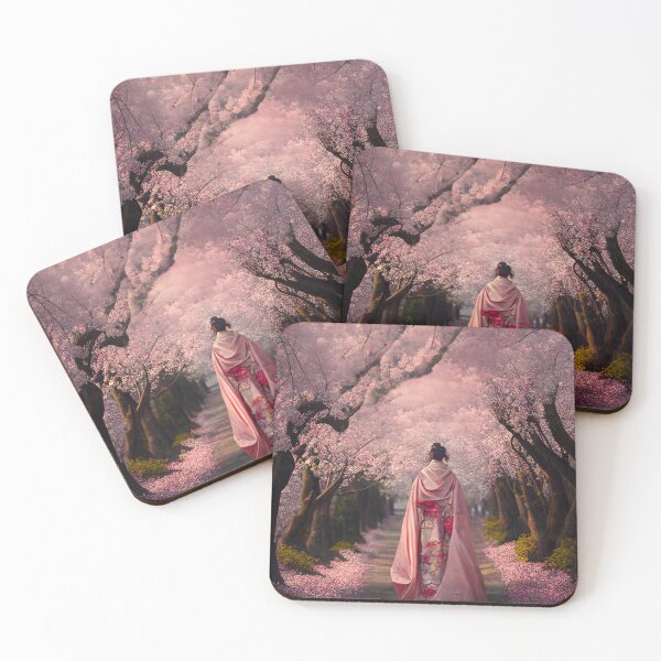 Item preview, A beautiful Chinese painting with cherry blossoms and a kimono designed and sold by Patrick Edwards.