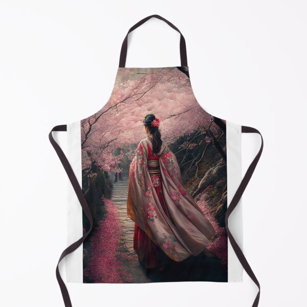 Item preview, A beautiful Chinese painting with cherry blossoms and a kimono designed and sold by Patrick Edwards.