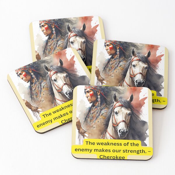 Item preview, Cherokee Indian on Horse with saying designed and sold by LGMmugsdesign.