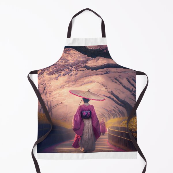 Item preview, A beautiful Chinese painting with cherry blossoms and a kimono designed and sold by Patrick Edwards.