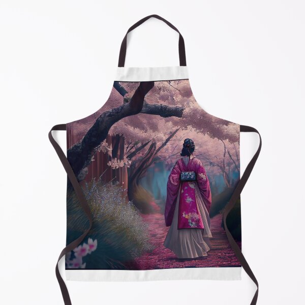 Item preview, A beautiful Chinese painting with cherry blossoms and a kimono designed and sold by Patrick Edwards.