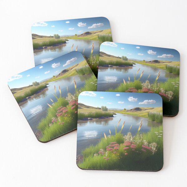 Item preview, A beautiful grassland landscape with a river designed and sold by Patrick Edwards.