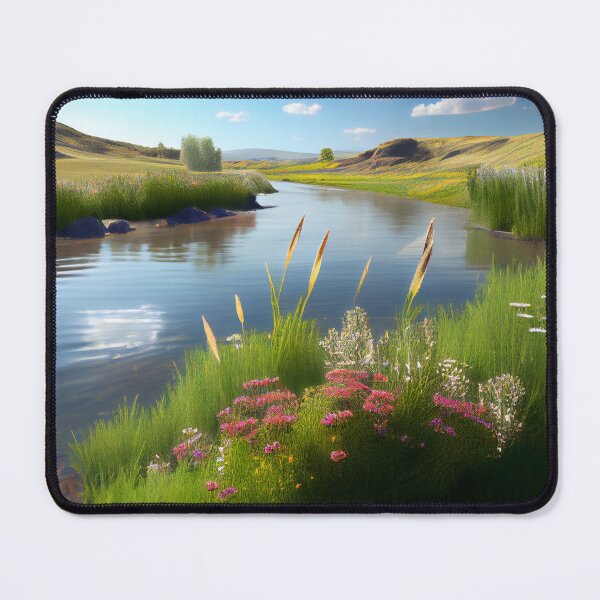 Item preview, A beautiful grassland landscape with a river designed and sold by Patrick Edwards.