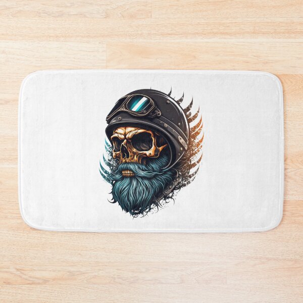 Item preview, SKULL BEARD DARK MECHANIC PISTON CAR MOTORCYCLE COLOR #ogirdor designed and sold by ogirdorgraphics.