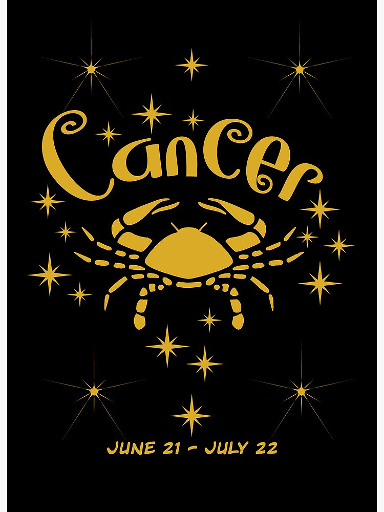 Cancer Zodiac Sign June 21 July 22 Art Board Print