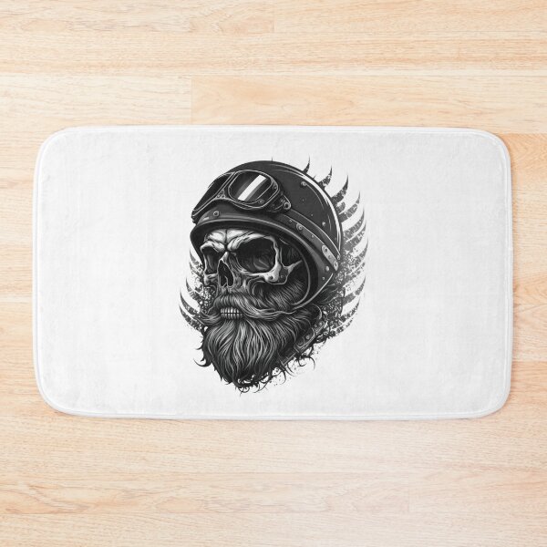 Item preview, SKULL BEARD DARK MECHANIC PISTON CAR MOTORCYCLE BLACK #ogirdor designed and sold by ogirdorgraphics.