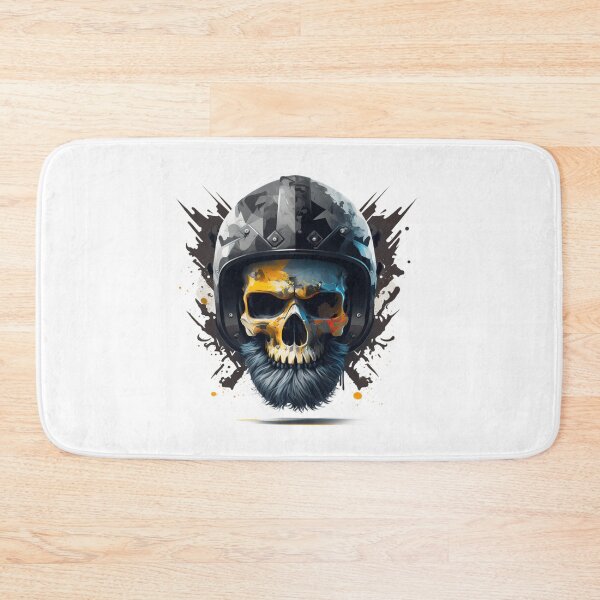 Item preview, SKULL BEARD DARK MECHANIC PISTON CAR MOTORCYCLE COLOR #ogirdor designed and sold by ogirdorgraphics.