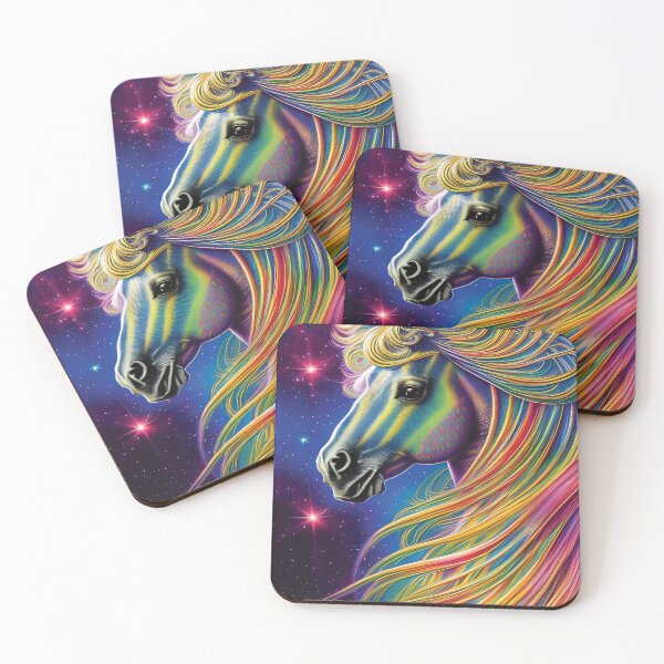 Item preview, Mystical Rainbow Horse | Colorful Horse Art | Horse Decor Artwork | Space Aesthetic designed and sold by MysticMyras.
