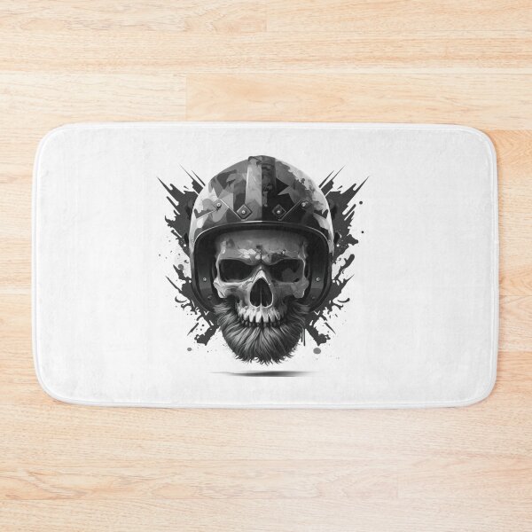 Item preview, SKULL BEARD DARK MECHANIC PISTON CAR MOTORCYCLE BLACK #ogirdor designed and sold by ogirdorgraphics.