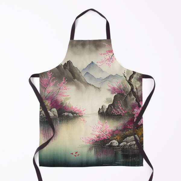 Item preview, A beautiful traditional Chinese landscape with cherry blossoms designed and sold by Patrick Edwards.