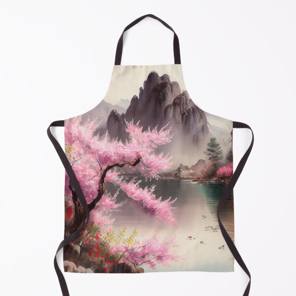 Item preview, A beautiful traditional Chinese landscape with cherry blossoms designed and sold by Patrick Edwards.