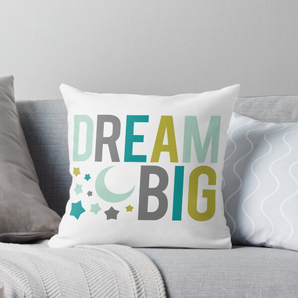Item preview, Dream Big! (stars and moon) teal, green, grey, mustard designed and sold by teeteeboom.