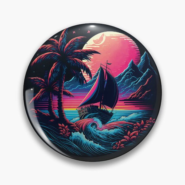 Item preview, Dark neon island ocean#2 designed and sold by FunArt4You.