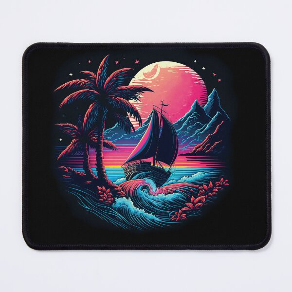 Item preview, Dark neon island ocean#2 designed and sold by FunArt4You.