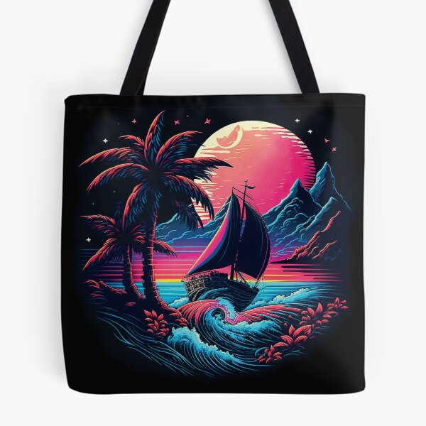 Item preview, Dark neon island ocean#2 designed and sold by FunArt4You.