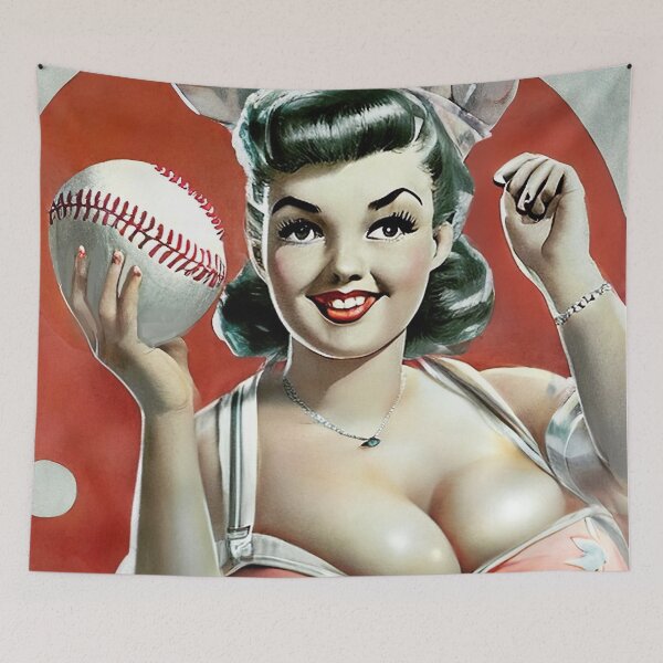 Item preview, Baseball Pinup Girl designed and sold by cutestpinups.