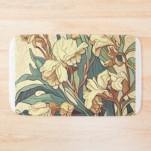 Item preview, A floral impressionist painting of irises inspired by Van Gogh designed and sold by Patrick Edwards.