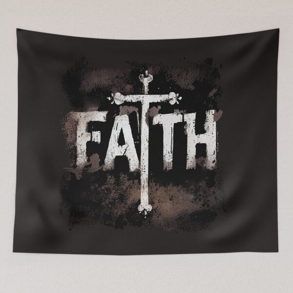 Item preview, Distressed Illustration of a Font-Based Design Saying Faith designed and sold by Art4Christ.