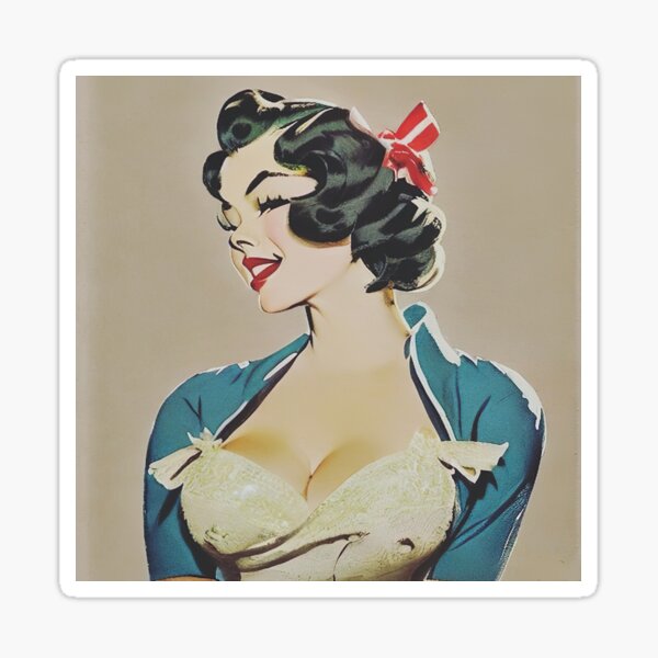 Socialite Pinup Girl Sticker For Sale By Cutestpinups Redbubble 7871