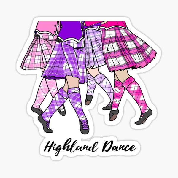 Swaying Kilts- Pink & Purple Sticker