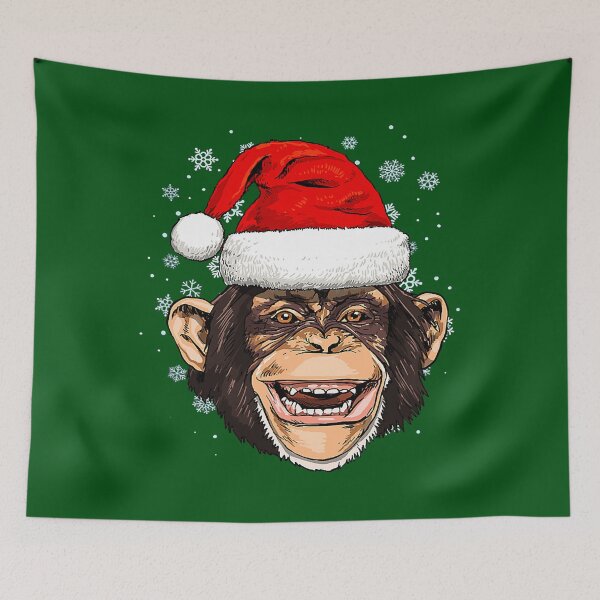 Item preview, Christmas Monkey Santa Clause Xmas Navidad Animal Primate11 designed and sold by nohienlennhu0.