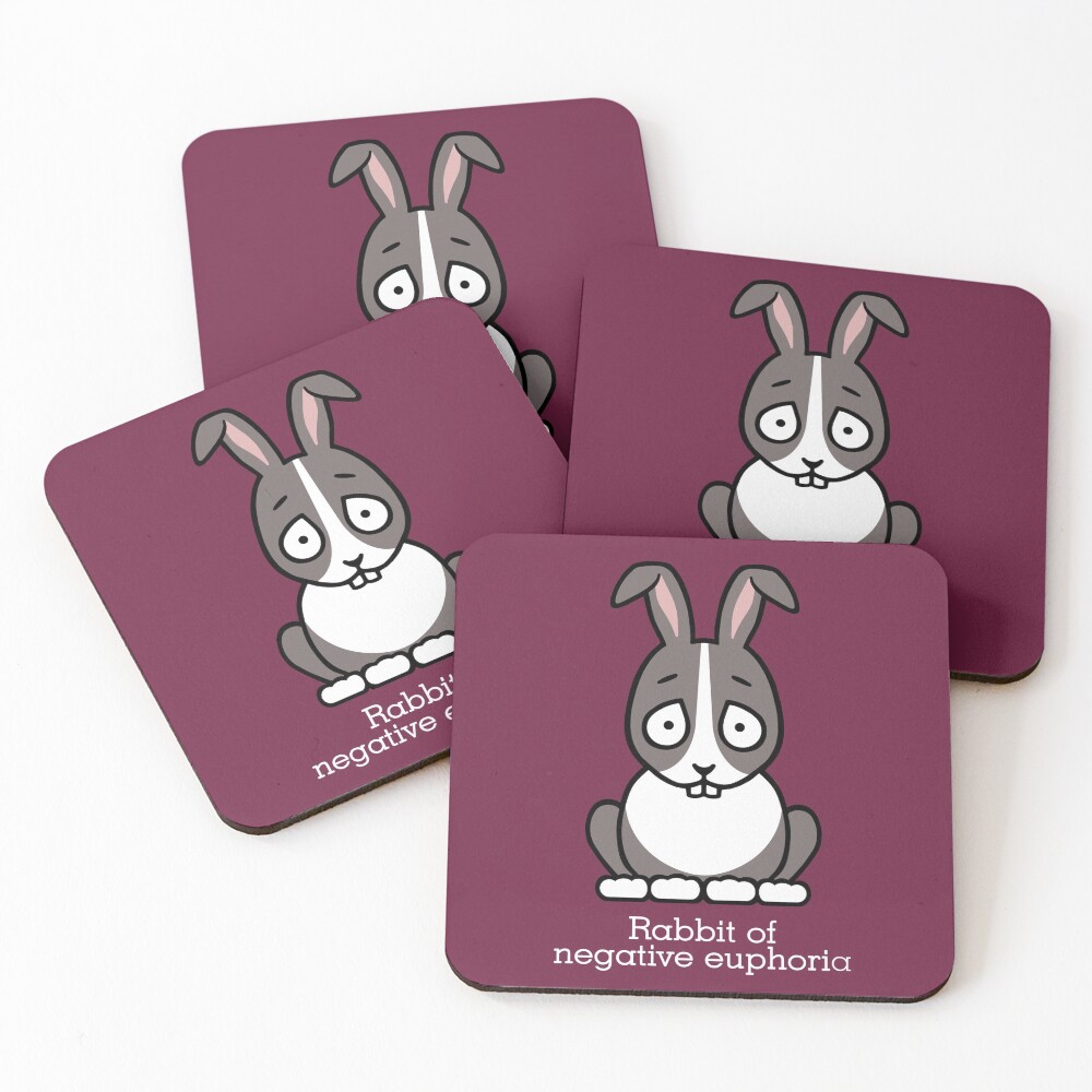 Rabbit of Negative Euphoria Coasters (Set of 4)