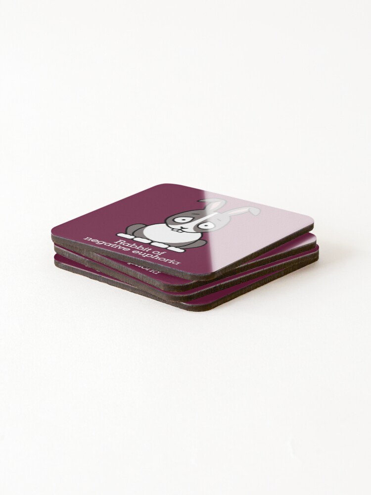 Alternate view of Rabbit of Negative Euphoria Coasters (Set of 4)