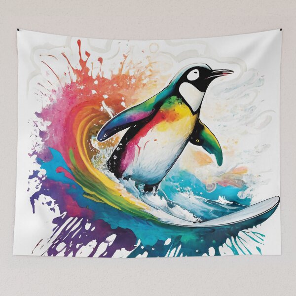 Item preview, Kowabunga Penguin designed and sold by Jimbodo.