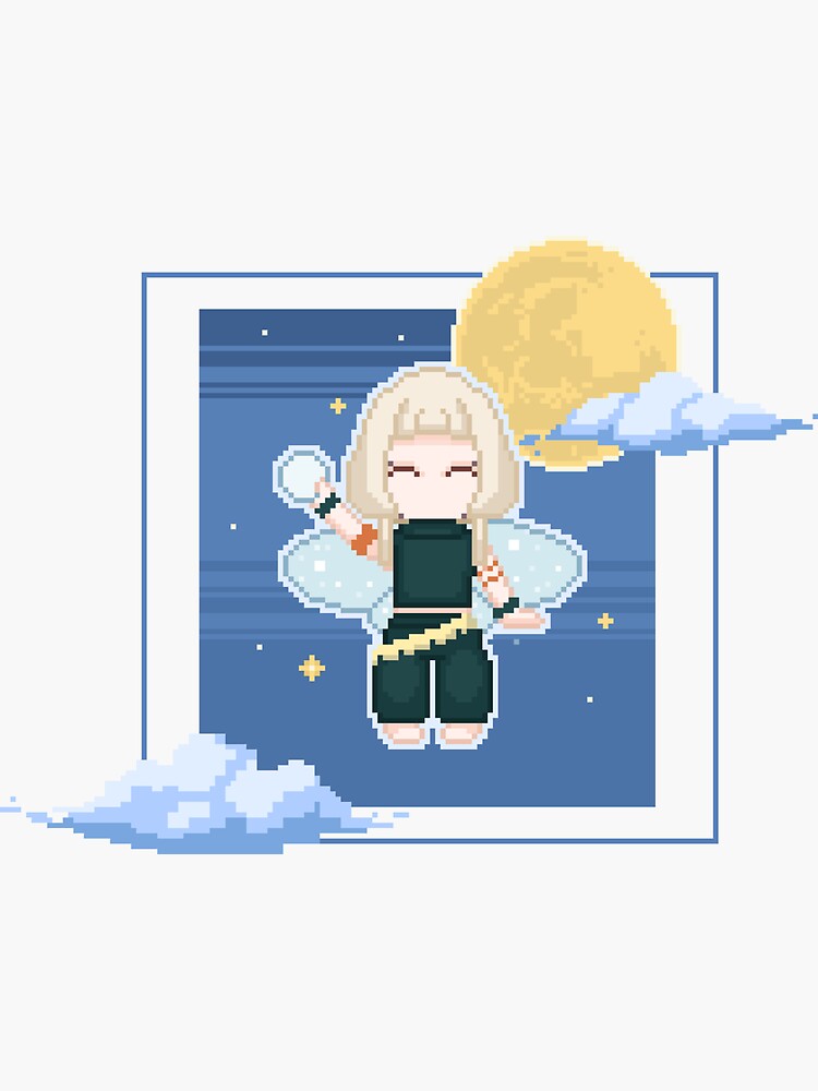 "Sky cotl aurora pixel art butterfly wings" Sticker for Sale by