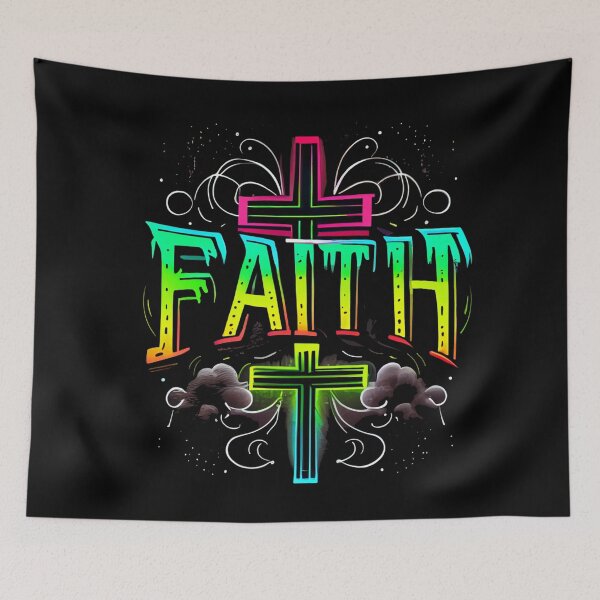 Item preview, Neon Dreams Illustration of a Font-Based Design Saying Faith designed and sold by Art4Christ.