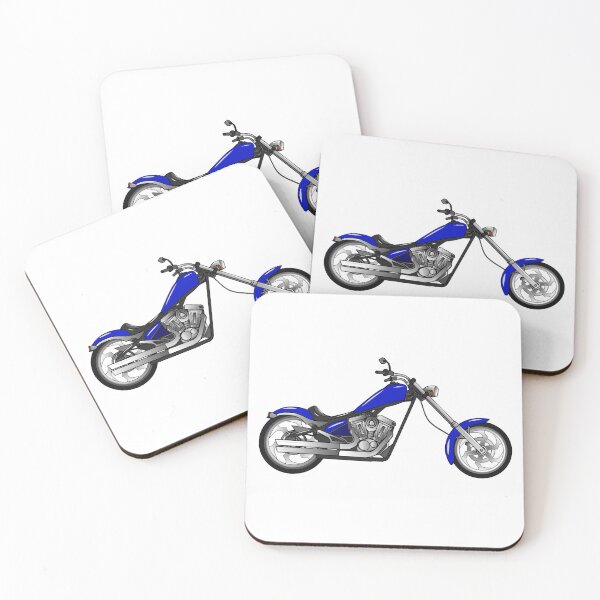 Item preview, Chopper motorcycle cartoon illustration designed and sold by Misscartoon.