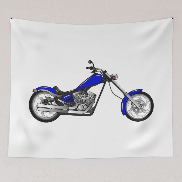 Item preview, Chopper motorcycle cartoon illustration designed and sold by Misscartoon.
