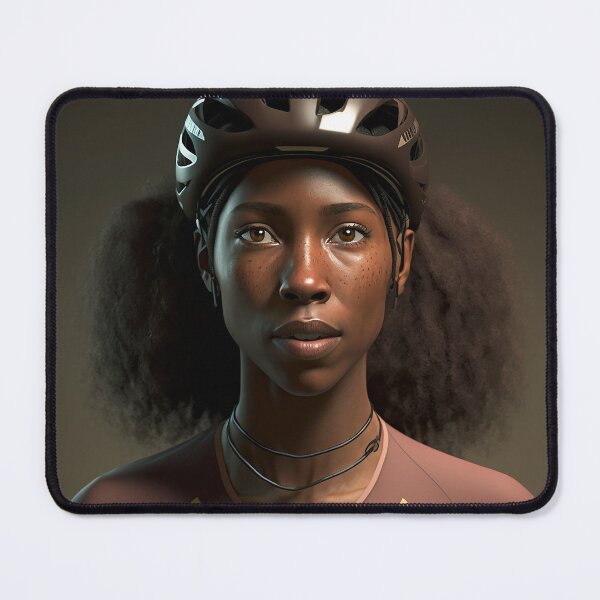 Item preview, Black Female Cyclist Portrait #2 designed and sold by Helfrich Bicycles.