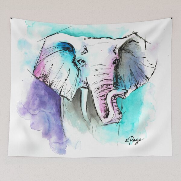 Item preview, The Elephant King designed and sold by Emily Page Art.