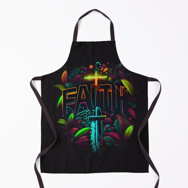 Item preview, Tropical-Themed Image with Neon Dreams Text Saying FAITH and Christian Crosses designed and sold by Art4Christ.