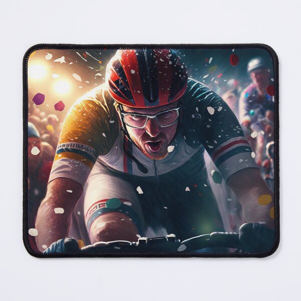 Item preview, Cyclist Racing with Spectators designed and sold by Helfrich Bicycles.