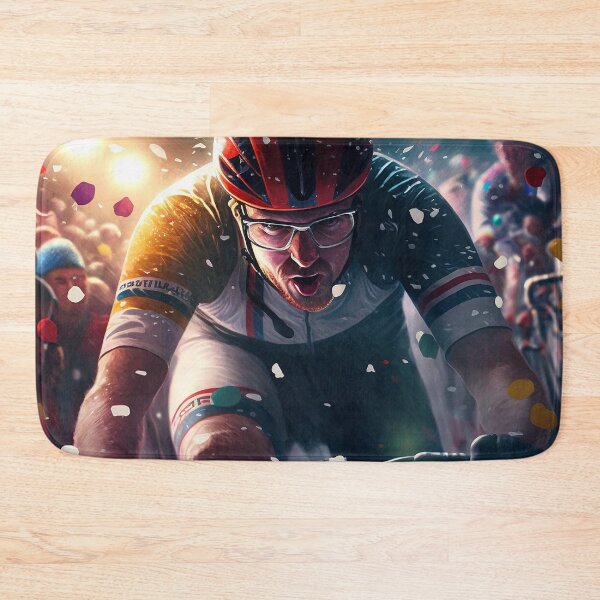 Item preview, Cyclist Racing with Spectators designed and sold by Helfrich Bicycles.