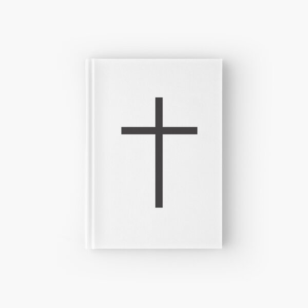 Simple Cross. Christian, Crucifix, Crucifixion, Christ, Christianity, Jesus, Lord, Saviour, Bible, Biblical, Black. Hardcover Journal