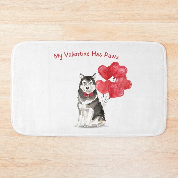 Item preview,  My Valentine Has Paws - Alaskan Malamute Valentine designed and sold by beastieboutique.