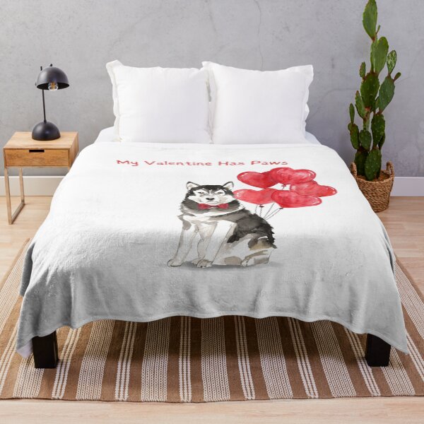 Item preview, My Valentine Has Paws - Alaskan Malamute Valentine designed and sold by beastieboutique.