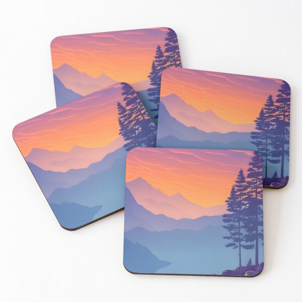 Item preview, Discover the Elegance and Charm of Our Collection of Minimalist Matte Painting of Beautiful Mountain Landscape in the Bavarian Alps Prints designed and sold by supeart.