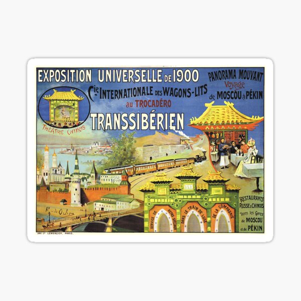 Artikel-Vorschau von TRANS SIBERIAN RAILWAYS: Vintage 1900 Zugreisen Werbedruck, designt und verkauft von posterbobs.