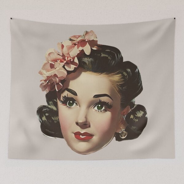 Item preview, Flower Hair Pinup Girl designed and sold by cutestpinups.